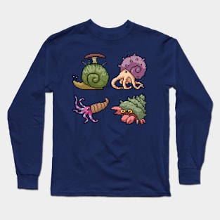 Pixel Shell Monster Long Sleeve T-Shirt